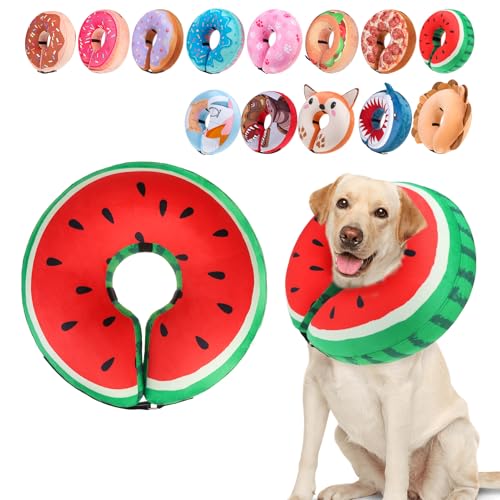 Dog Cone Collar Alternative After Surgery (Watermelon / L(Neck:16"-18"))