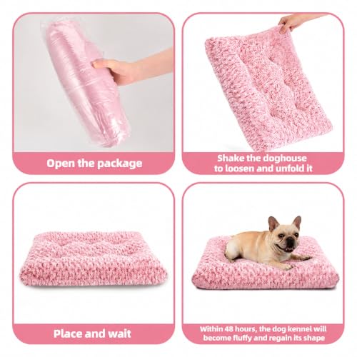 Dog Bed Medium Size (Pink / 23"L x 18"W x 3"Th)