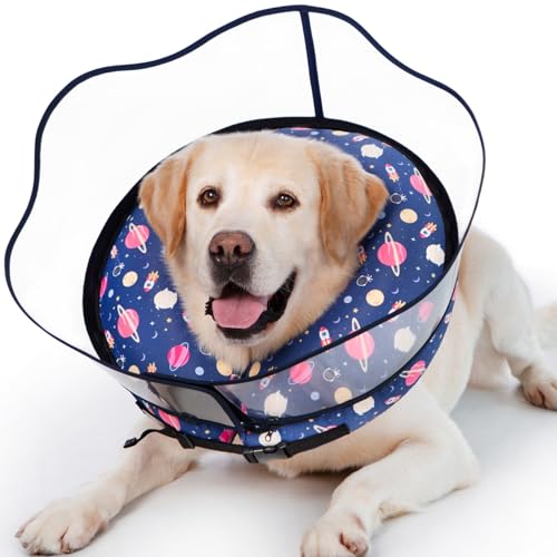 Inflatable Dog Cone Collar (Planet / X-Large)