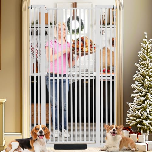 71 Inch Extra Tall Pet Gate for Cats (White / 29.5-43"wide)
