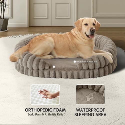 Calming Dog Bed for Extra Large Dogs (Oatmeal / XL)