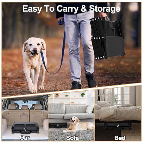 Extra Wide 20" Dog Stairs for Large Dogs (4-Steps Extra-Wide)