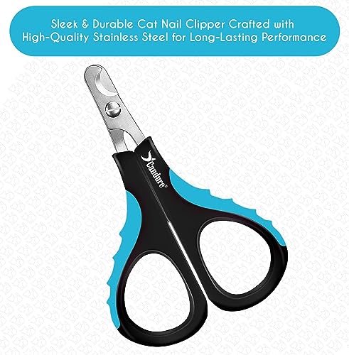Cat Nail Clipper Stainless Steel Cat Claw Trimmers for Rabbits (Darkblue / Small pets)