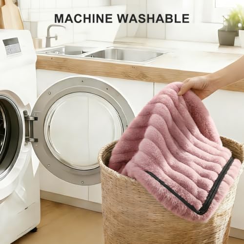 Dog Bed for Small Medium Dog (Pink / M (25"x21"x7"))