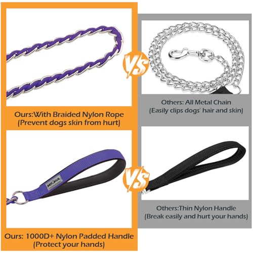 Chain Dog Leash (Purple / 4FT(30-80lb))