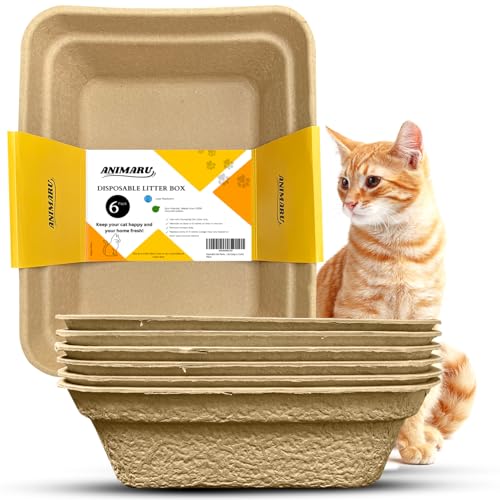 Disposable Litter Boxes (Brown / Large 6-Pack)