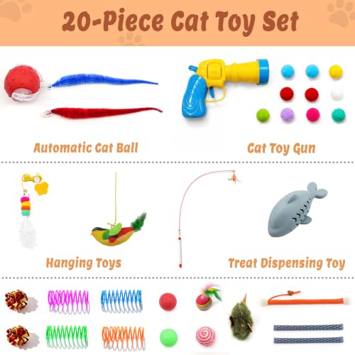 21 Pcs Interactive Cat Toys for Indoor Cats (Modern (only puzzle box))