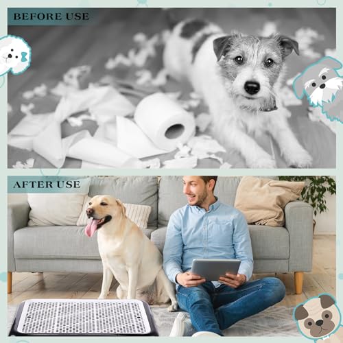 2 Pcs Dog Pee Pad Holder Potty Tray Portable Dog Litter Box Toilet Training for Small Medium Large Pet Puppy Indoor Outdoor