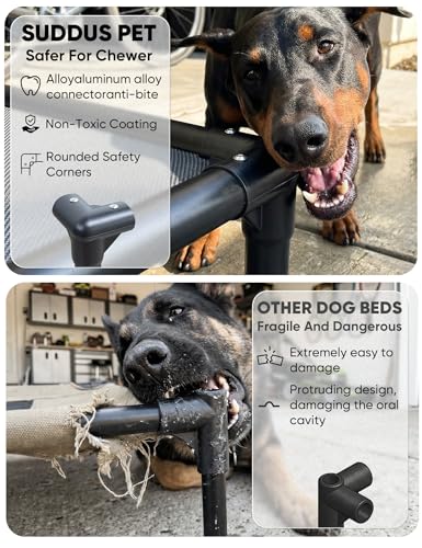 Elevated Dog Bed Waterproof Outdoor (XXL (56"L x 37.5"W x 9"H) / Grey)
