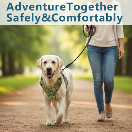 No Pull Dog Harness for Large Dogs (X-Large(Chest:30-38”) / Camo)