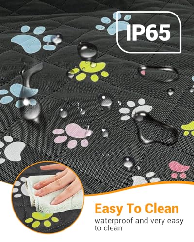 Dog Car Seat Cover (Paw Prints / Standard (53.9*57.9 ))