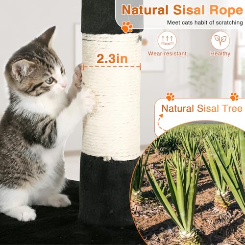 54" Cat Tree Tower (Dark Gray)