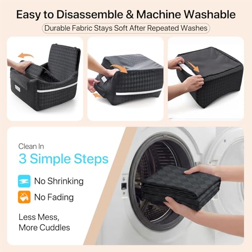 Elevated Dog Car Seat Booster for Small (Black)