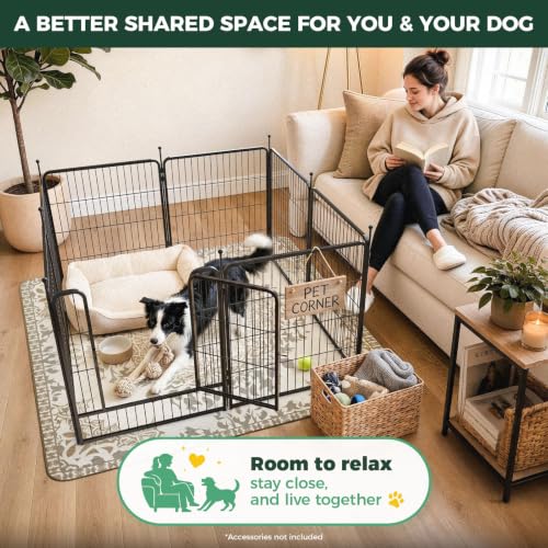 Rollick Dog Playpen (Black / 32"H)