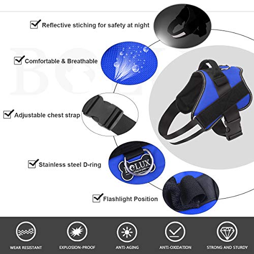 Dog Harness No (Large (Pack of 1) / Blue)