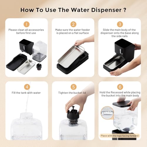3 Gallon Automatic Dog Water Dispenser Gravity Extra Large Capacity (Black / 11L)