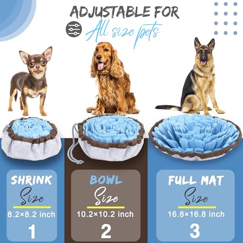 18" Dog Snuffle Mat (Blue 18 Inch with Clicker and Suction Cup)