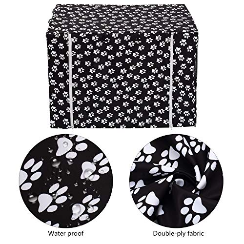 Dog Crate Cover Durable Polyester Pet Kennel Cover Universal Fit for Wire Dog Crate (30.0"L x 19.7"W x 21.0"H / Black)