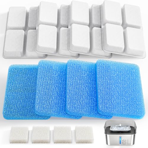 4 Pack Dog Water Fountain Filter Replacement Fit for Sharlovy W10 Pro (White)