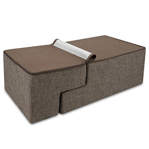 Dog Stairs & Steps (Brown Linen / H: 22 Inches (Foldable))