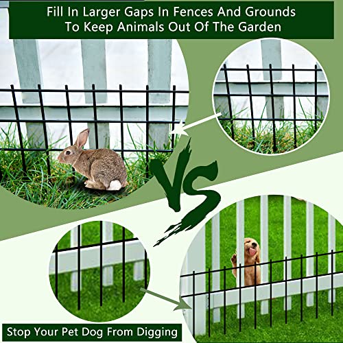 Animal Barrier Fence No Dig (Triple-Wire 15 Pack 24×15 Inch Black)