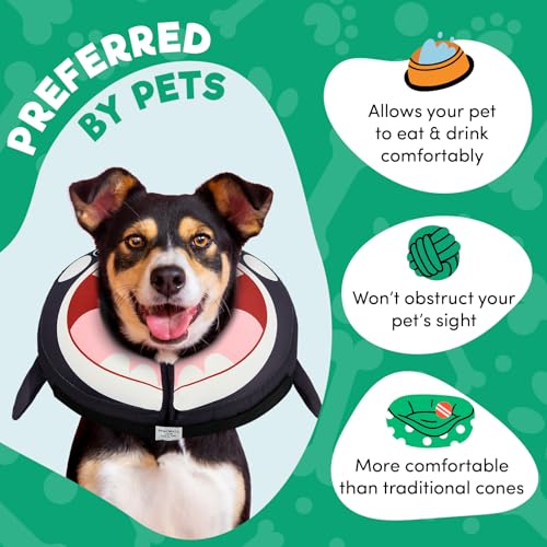 Inflatable Dog Cone Collar Alternative After Surgery Large (Orca / Large [Neck:14"-18"])