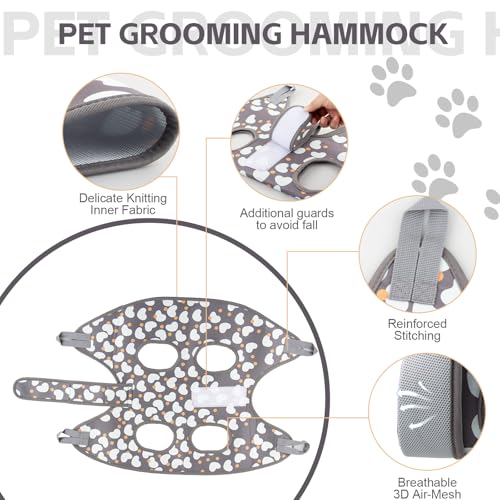 Dog Grooming Hammock for Small Dogs (S for Small Dogs 45LB)