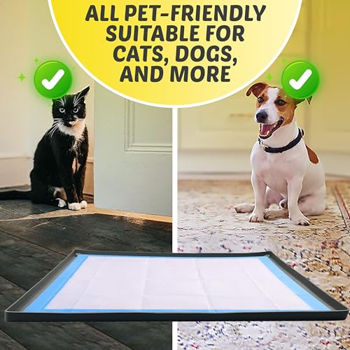 Dog Pee Pad Holder Tray Fits for 28” x 30” Pee Pads (30 x 28 Inches / Gray)