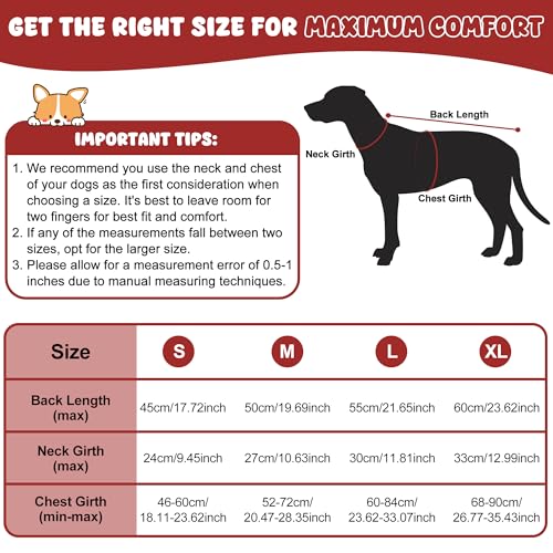 Dog Raincoat Waterproof Dog Coat with Polar Fleece Lining (Red / Large)