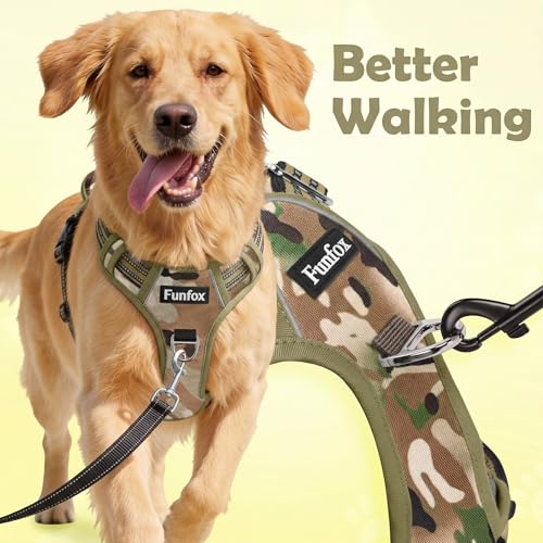 Dog Harness No Pull (Camo Green / Large)