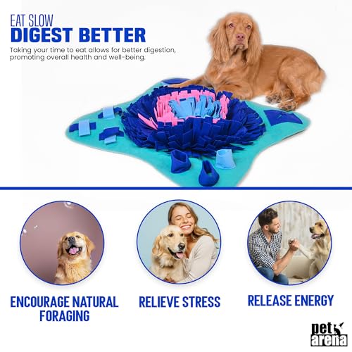 Large Sniffing Mat 25 x 25 Inch Interactive Feeding Toy (Large Multicolour)