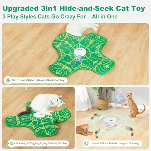 Interactive Cat Toys for Indoor Cats (Green Cover Cloth Toy)