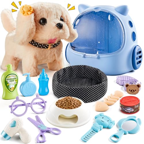 16 Pcs Robot Dog Toys for Boys (BLUE)