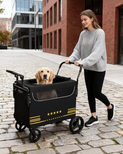 All Terrain Pet Stroller for Medium & Large Dogs with Ramp