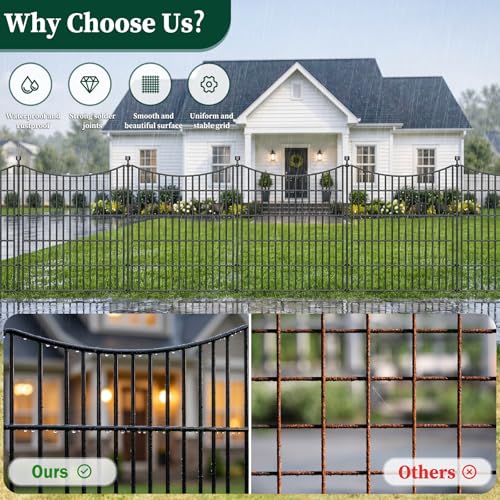 No Dig Dog Fence Outdoor for Yard with Gate (48 in(H) X 23.6 ft(L))