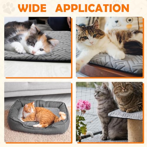 2 Pcs Winter Self Warming Cat Bed (Grey)