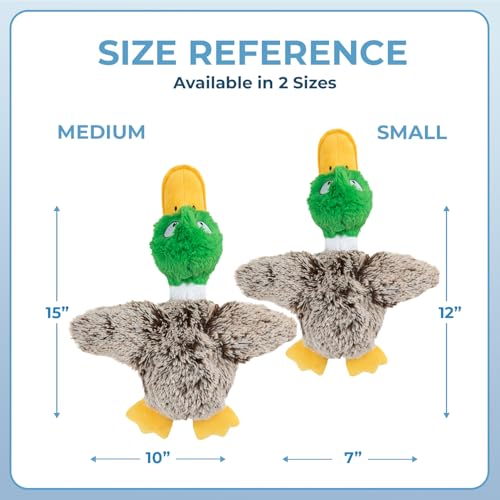 Interactive Squeaky Dog Chew Toy (Mallard Duck (Gray) / Large)