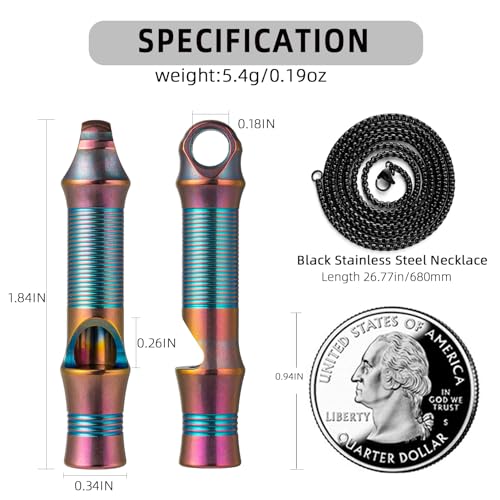 Titanium Emergency Whistle (Purple(1-pack))