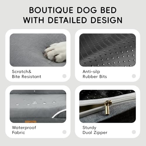 Dog Bed Extra Large Size Dog (48.0"Lx35.0"Wx7.0"H / 00-Dark Grey)