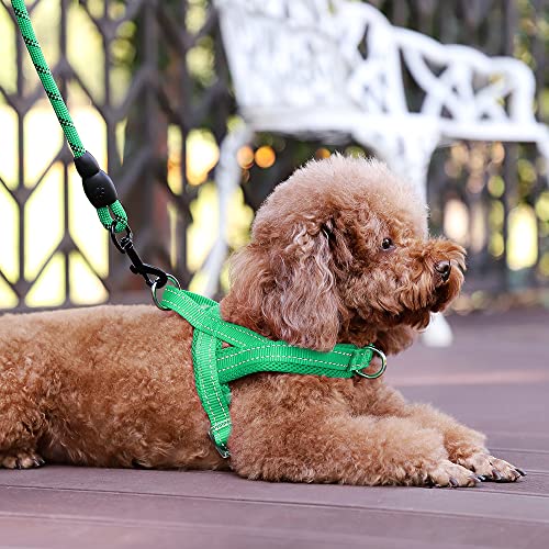 No Pull Dog Harness for Puppy Small Dogs (XXS: chest 11.8"-15" / Green)