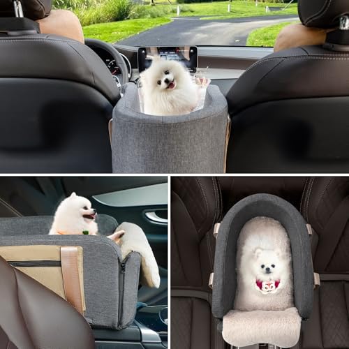 Center Console Dog Car Seat for Dogs to 18lbs