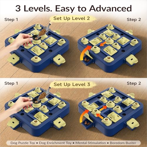 Dog Chess Puzzle Toy (LEVEL 3 IN 1 / Blue)