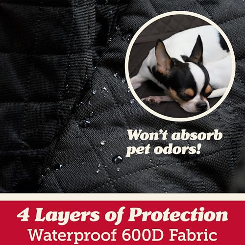 Dog Car Seat Cover for Front Seat (- Single Seat - Black)