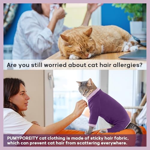 Cat Hair Sticky Shirt (Large / Purple)