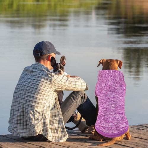 Dog Sweaters for Large Dogs Dog Hoodie Fleece Sweater Soft Clothes Sweatshirt with Pocket Hoodie for Large Dogs (XX-Large / Purple)