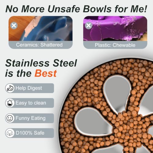 Slow Feeder Dog Bowl 3.5 (Flower-1Pack)