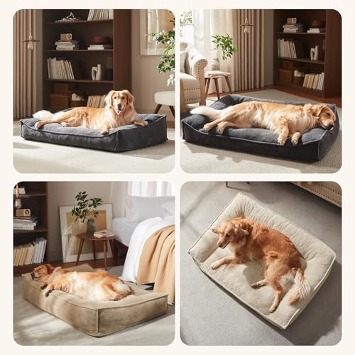 Orthopedic Dog Bed Large Sized Dog (Grey / 38"L x 28"W x 8.5"Th)