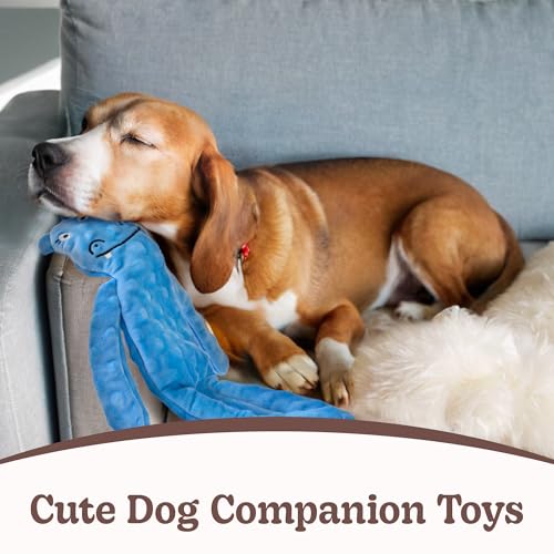 No Stuffing Dog Toys Squeaky for Large Dogs (For Small Breed / 1 Pack - Hippo)