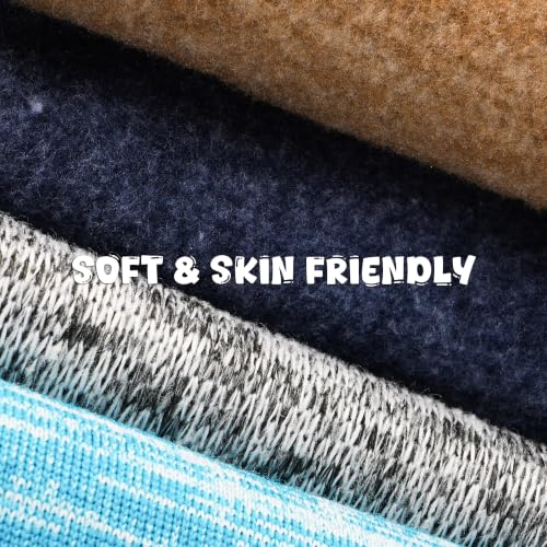 4 Pack Dog Sweaters for Small Dogs Girl Boy Winter Fleece Clothes Warm Soft Dog Sweatshirt Outfit for Dogs Cats Pet Apparel (Grey+Bright Blue+Navy Blue+Khaki / Medium)