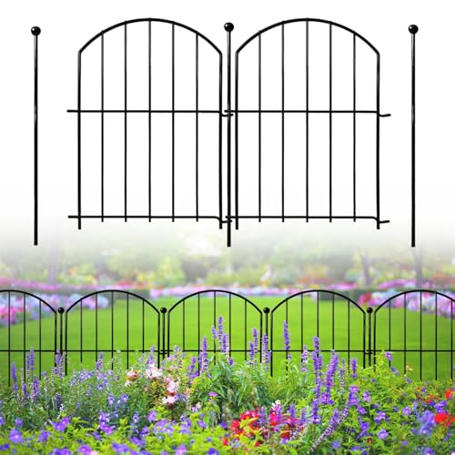 Decorative Garden Fence 17in (Black / 17 in(H))
